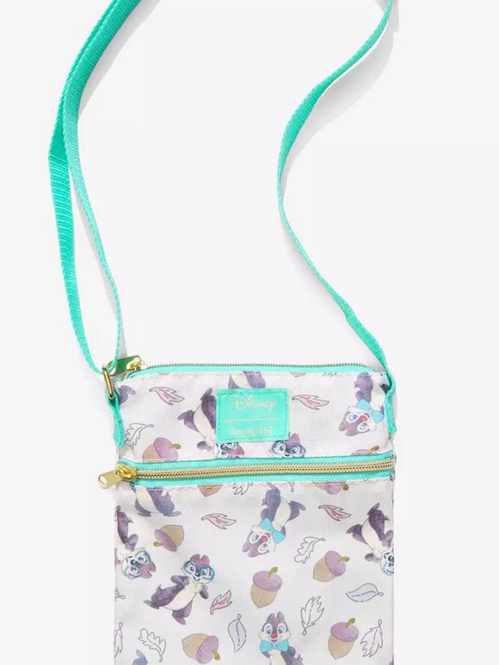 Loungefly Disney Chip 'N' Dale Acorn Passport Crossbody Bag